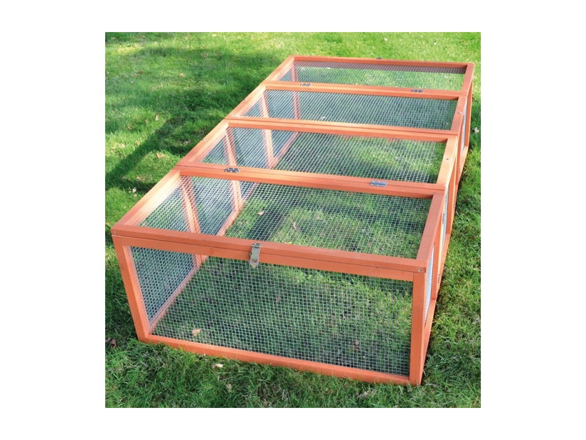 Scobax Dřevěný výběh pro králíky - hnědý