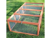 Scobax Dřevěný výběh pro králíky - hnědý