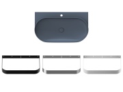 Ravak Umyvadlo Yard 80, bez otvoru pro baterii, bez přepadu, Smoke Grey