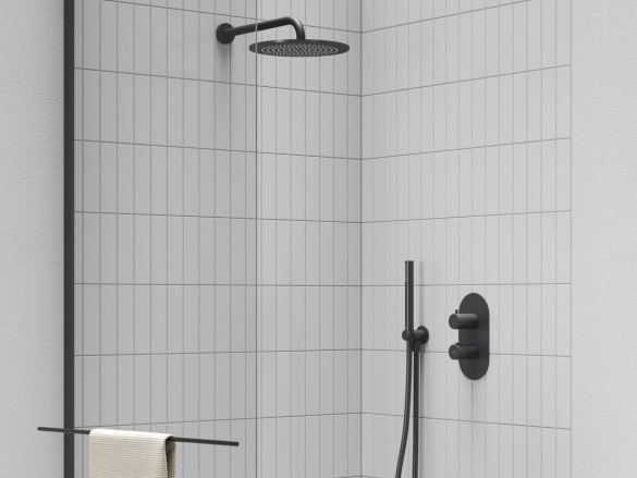 Ravak ES 063.20BLM.O2.RB07C Termostatická podomítková baterie 2-cestná bez tělesa, černá matná