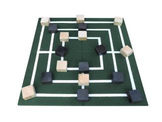 Gumové povrchy –  hra mlyn zelená 100 x 100 cm 3 cm