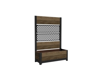 Květináče –  Keter Zahradní květináč/ truhlík pro pnoucí rostliny Keter TULIP DECO - walnut / ořech