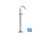 Ravak FM 082.20BLM.RB07A Vaňová batéria do podlahy pre R-box, so sprchovým setom, čierna matná