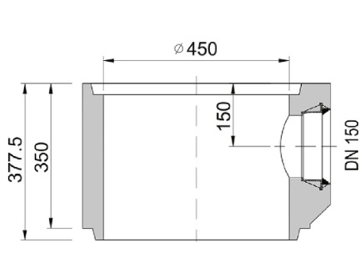 Středová skruž Kasi DN 450 (s vývodem)
