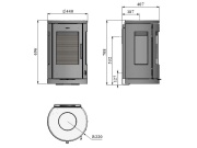 Závesné krbové kachle Morsø 7470 4,3 kW