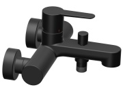 Ravak PU 022.21BL Vanová nástěnná baterie s přepínačem, bez sprchového setu, černá