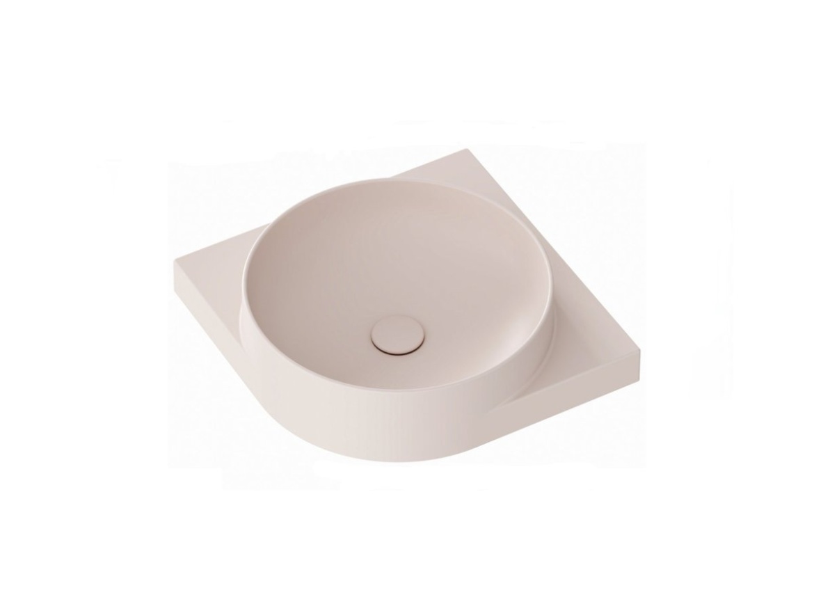 Ravak Umyvadlo Yard 45 C, s otvorem pro baterii, bez přepadu, Alabaster Pink