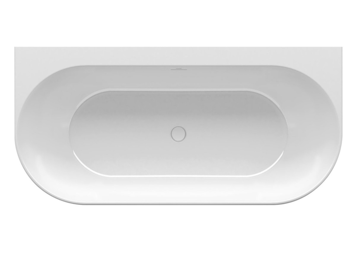 Ravak Vaňa Freedom Wall 166x80, voľne stojaca, biela, krytka odtoku biela/čierna/chróm