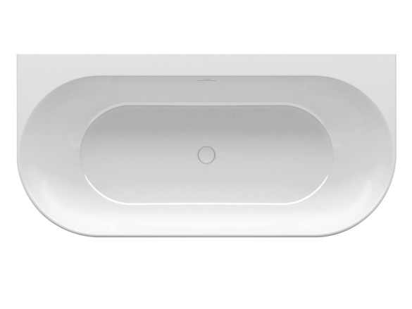 Ravak Vaňa Freedom Wall 166x80, voľne stojaca, biela, krytka odtoku biela/čierna/chróm