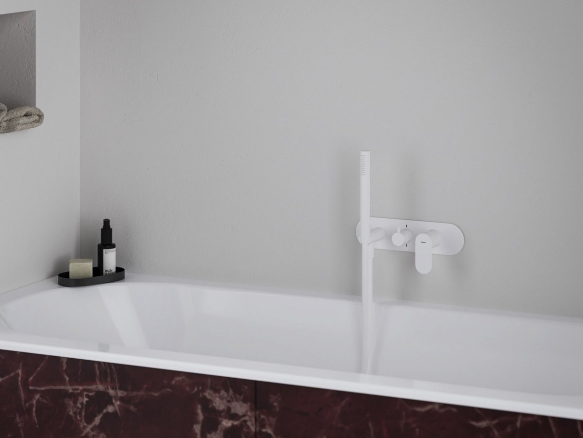 Ravak EL 068.20GB.O3.RB07D.+S Podomietková batéria 3cestná pre R-box, so sprchovým setom, Graphite Brushed