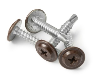 Kerítésoszlopok –  Samořezný vrut Covernit hnědá, 25 ks, 4,2 x 25 mm