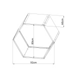 G21 Přístřešek na dřevo  HEX 53 - 92 x 60 cm, antracitový
