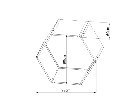 G21 Přístřešek na dřevo  HEX 53 - 92 x 60 cm, antracitový