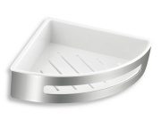 Novaservis Polička rohová sprchová Bílá/chrom, nerez, , 65564,4