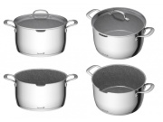 G21 Sada nádobí  Gourmet Miracle s cedníkem, 4 díly, nerez/greblon