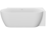 Ravak Vana Freedom Corner II Tec 175x86 L, volně stojící, bílá, krytka odtoku bílá/černá/chrom
