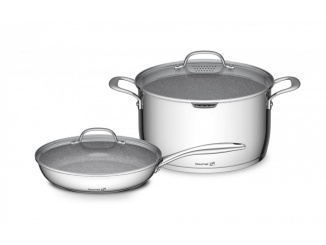 Edénykészletek –  G21 Sada nádobí  Gourmet Miracle s cedníkem, 4 díly, nerez/greblon