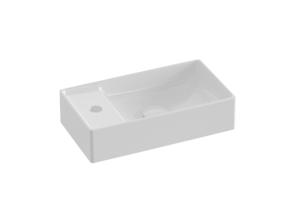 Ravak Umývadlo Veda Slim 40, s otvorom pre batériu, bez prepadu, antracit