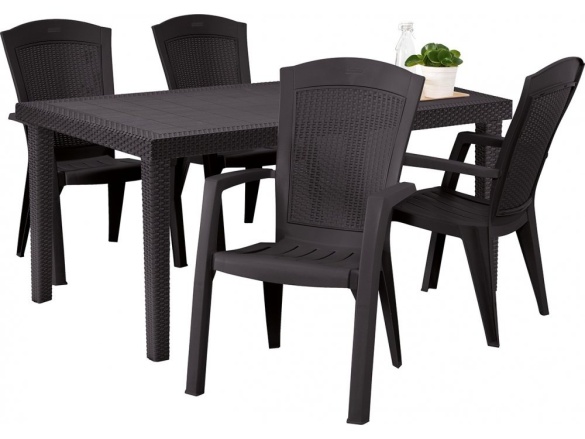 Keter Jídelní stůl  Box Melody - 161 x 95 x 75 cm - hnědý