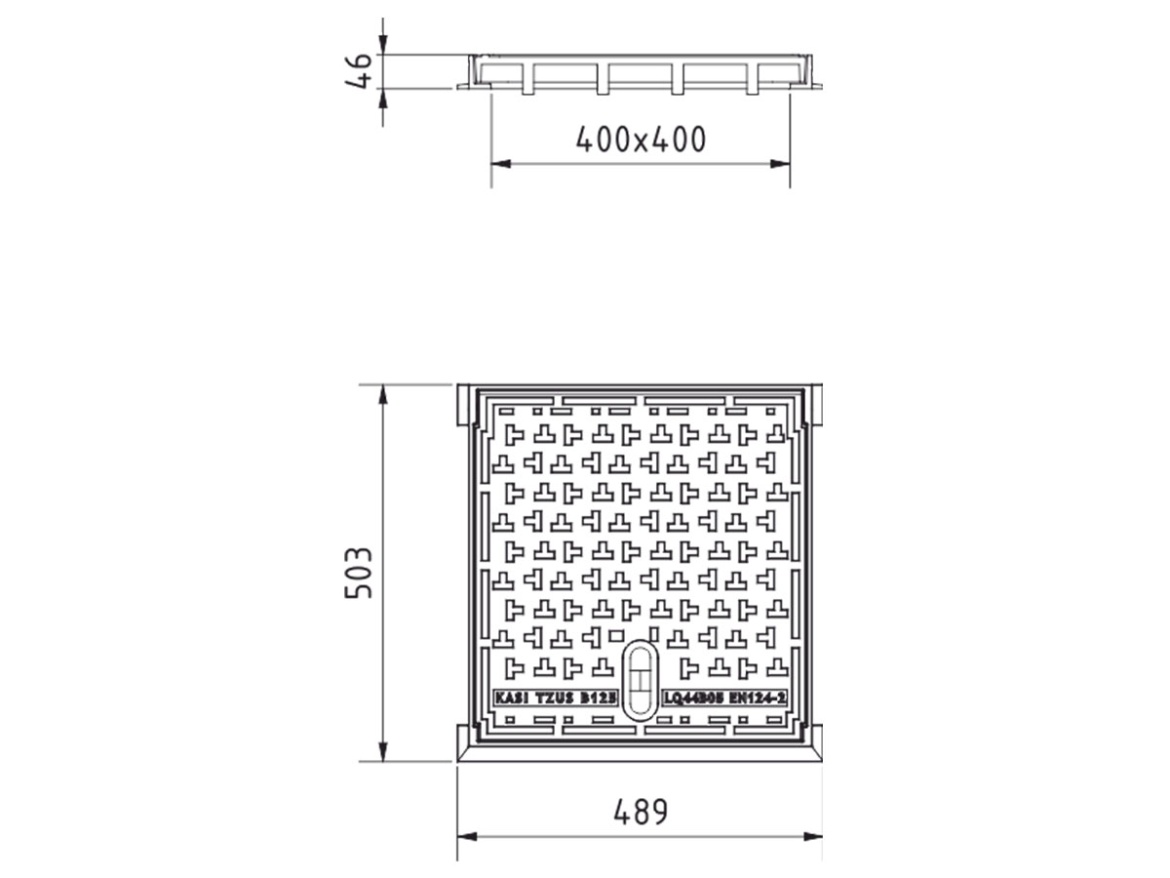Hranatý poklop Kasi