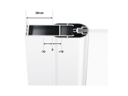 Ravak CSDL2 110, bílá matná+transparent