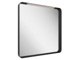 Ravak Zrkadlo Strip 60x70 s osvetlením, čierna