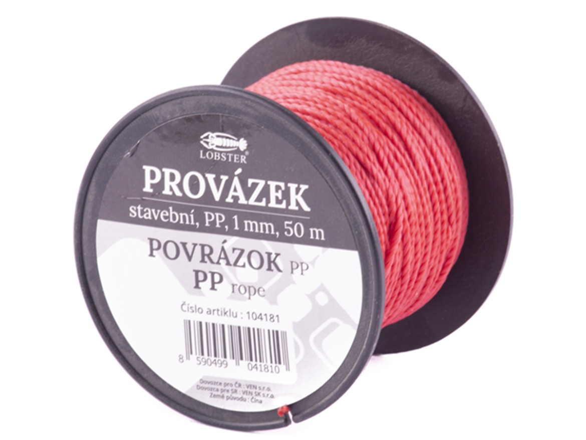 Lobster Provázek stavební červený