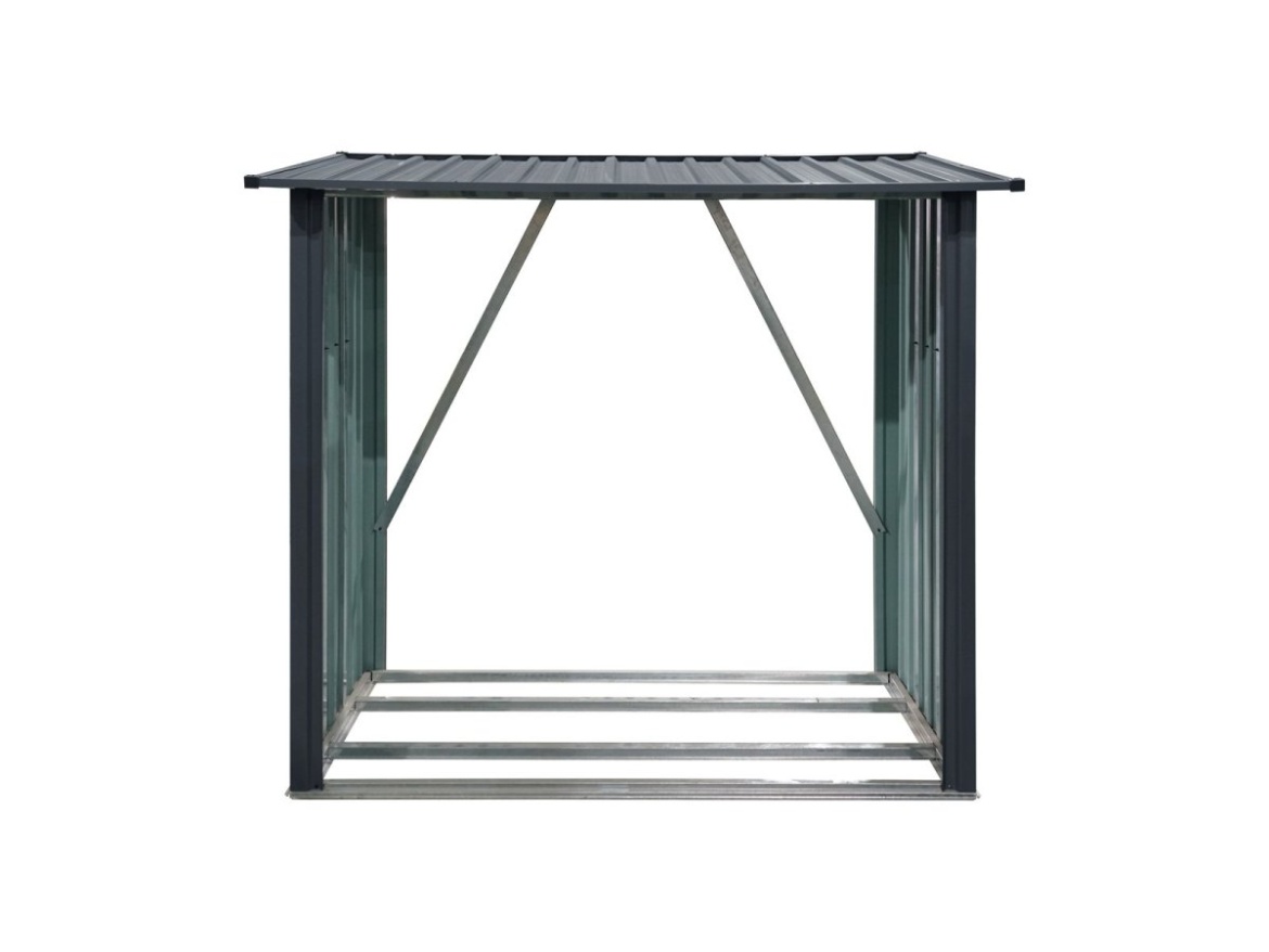 Přístřešek na dřevo 2 x 1,5 m s pultovou střechou antracit Riwall PRO RMWS 3x7 Anthracite