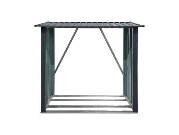 Přístřešek na dřevo 2 x 1,5 m s pultovou střechou antracit Riwall PRO RMWS 3x7 Anthracite