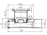 Vpusť Chuděj Neptun PVP 50/75 (univerzální, průběžná)