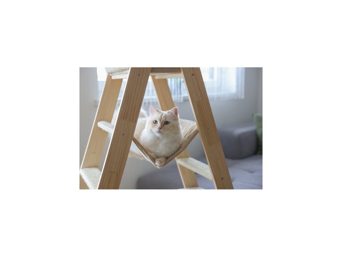 Scobax Schůdky pro kočky, 134 cm, béžová