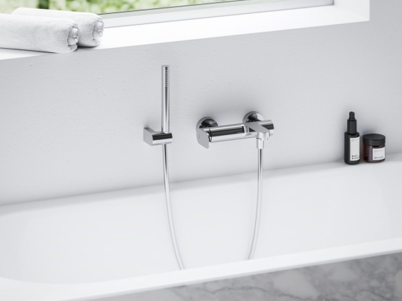 Ravak EL 022.00CR Vaňová nástenná batéria bez sprchového setu, Chrome