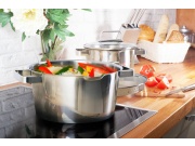 G21 Sada nádobí  Gourmet Magic s cedníkem, 4 díly, nerez