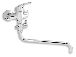 Csaptelepek –  Novaservis Umyvadlová paneláková baterie Titania Iris 100 mm, chrom, nástěnná,  92073/1,0