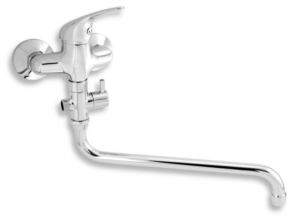 Novaservis Umyvadlová paneláková baterie Titania Iris 100 mm, chrom, nástěnná,  92073/1,0