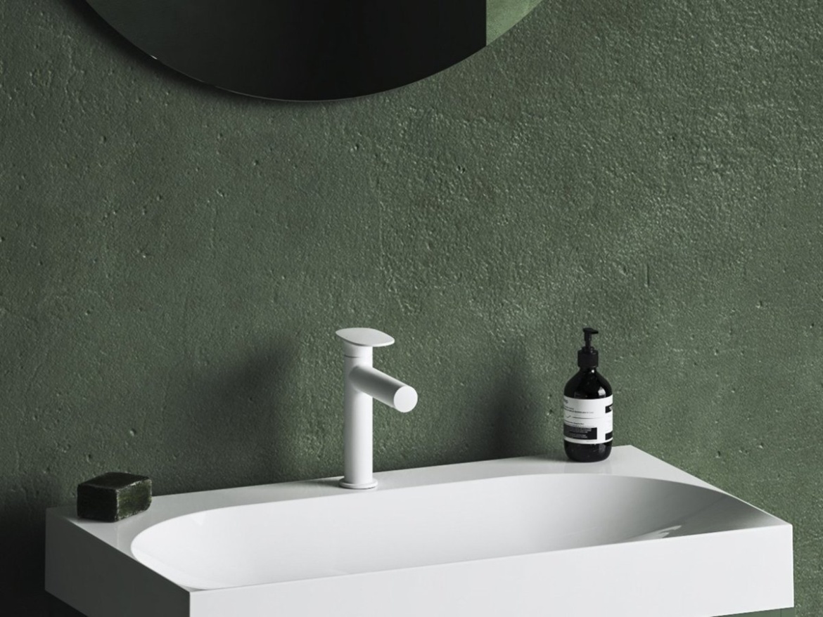 Ravak SG 012.10WHM Umyvadlová stojánková baterie 190 mm bez výpusti, bílá matná