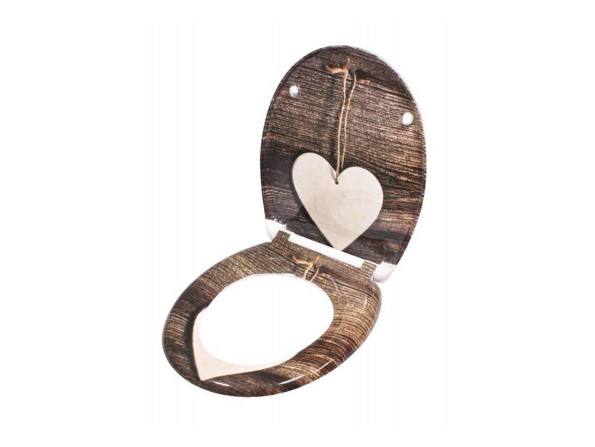 WC sedátka, záchodová prkna Schütte WOOD HEART | Duroplast, Soft Close