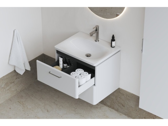 Ravak Umývadlo Balance 60, s otvorom pre batériu, bez prepadu, biela