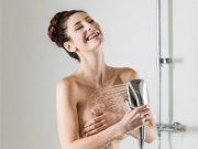 Ravak TE 092.20BLM Sprchový stĺp vaňový s termostatickou batériou, posuvný, so sprchovým setom, čierna matná