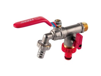 Armatury –  Novaservis Zahradní kulový kohout M 1/2", 2 vývody, páka,  KCD1