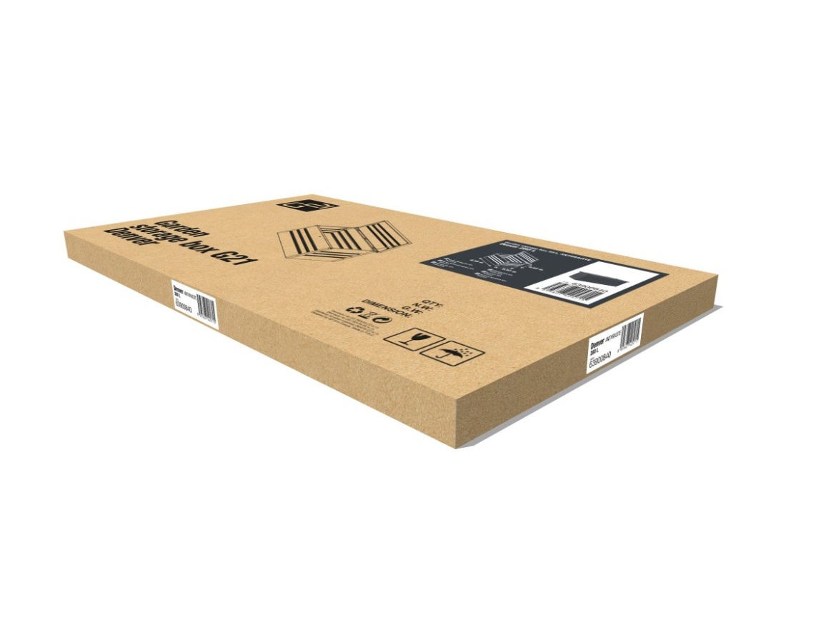 G21 Zahradní box  Denver 280 L, antracitový plechový