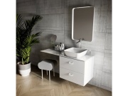 Ravak Zrcadlo Strip 50x70 s osvětlením, černá