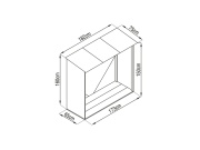 G21 Přístřešek na dřevo  WOH 136 - 182 x 75 cm, antracitový