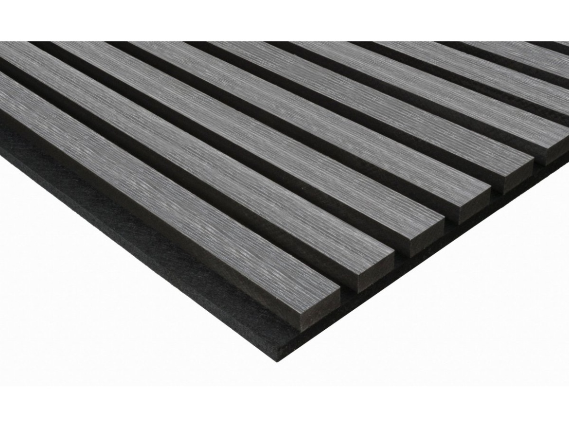 G21 Akustický panel  270x60,5x2,1 cm, tmavě šedý dub