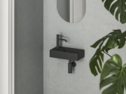 Ravak Umývátko Veda Wall 40 L, s otvorem pro baterii, bez přepadu, antracit