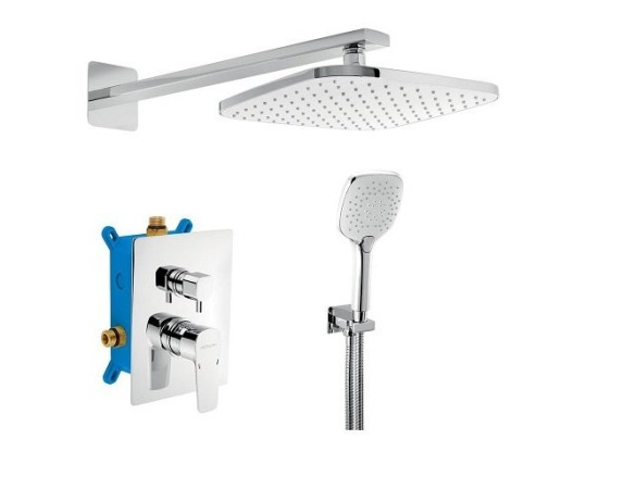 Novaservis Sprchová sada METALIA 58 ECO, baterie, ruční a stropní sprcha,  SADA58051R,0