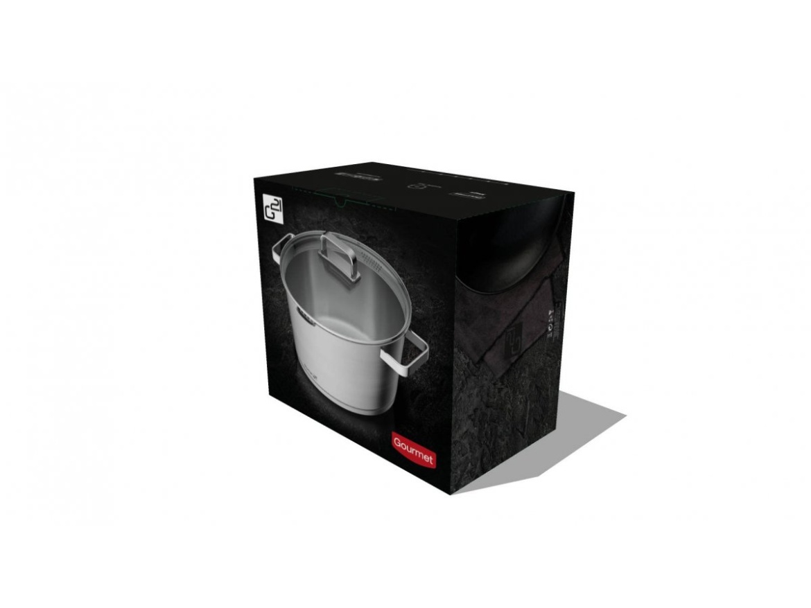 G21 Hrnec  Gourmet Magic s cedníkem 28 cm s poklicí nerez