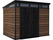 Műanyag kerti ház Keter Signature 9x7 Walnut, s podlahou