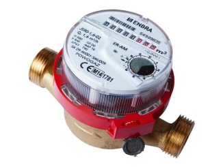 Műszaki higiénia –  Enbra Bytový vodoměr ENBRA ER-AM DN 15, G 3/4", 110 mm, pro teplou vodu, 106015090