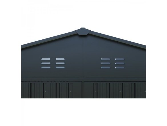 Kovová garáž 3 x 6 m se sedlovou střechou Antracit Riwall PRO RMCG 20x10 Anthracite